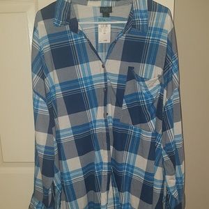 Plus size plaid top